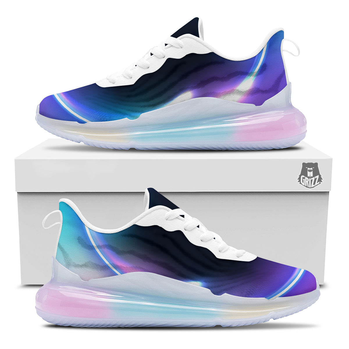 Bubble Rave Print Running Sneakers-grizzshop