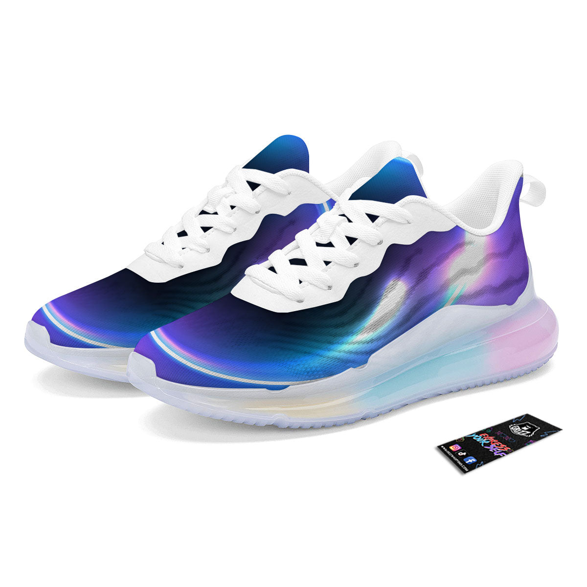 Bubble Rave Print Running Sneakers-grizzshop