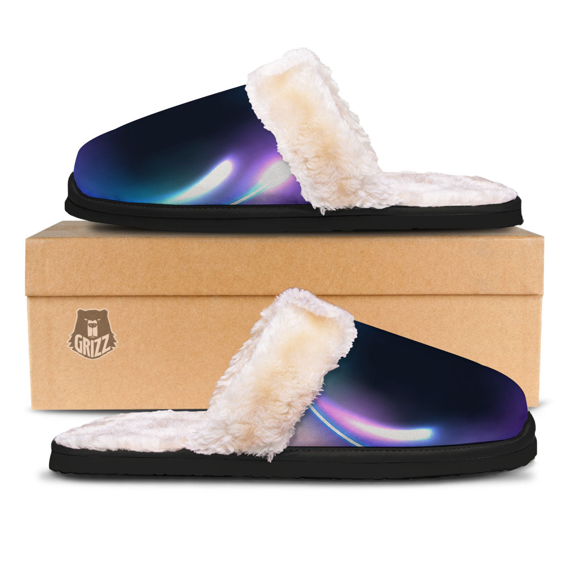 Bubble Rave Print Slippers-grizzshop