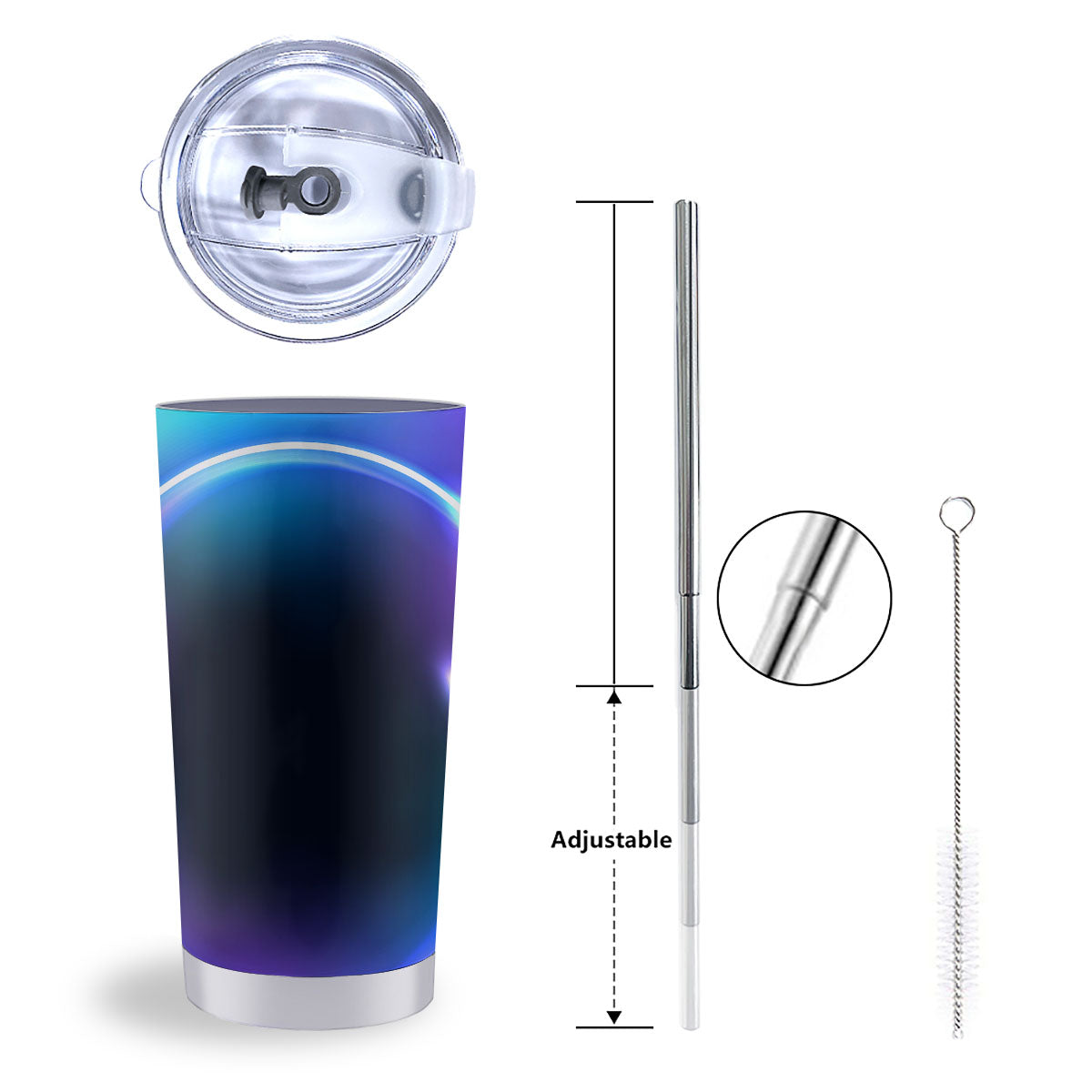 Bubble Rave Print Tumbler-grizzshop