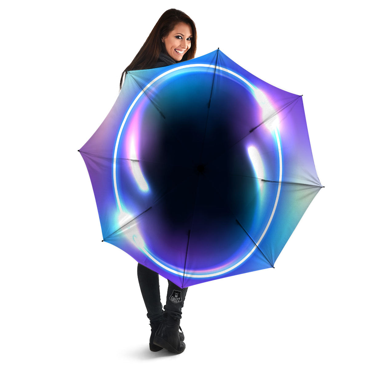 Bubble Rave Print Umbrella-grizzshop