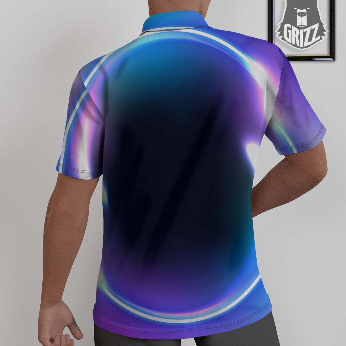 Bubble Rave Print Untucked Shirts-grizzshop
