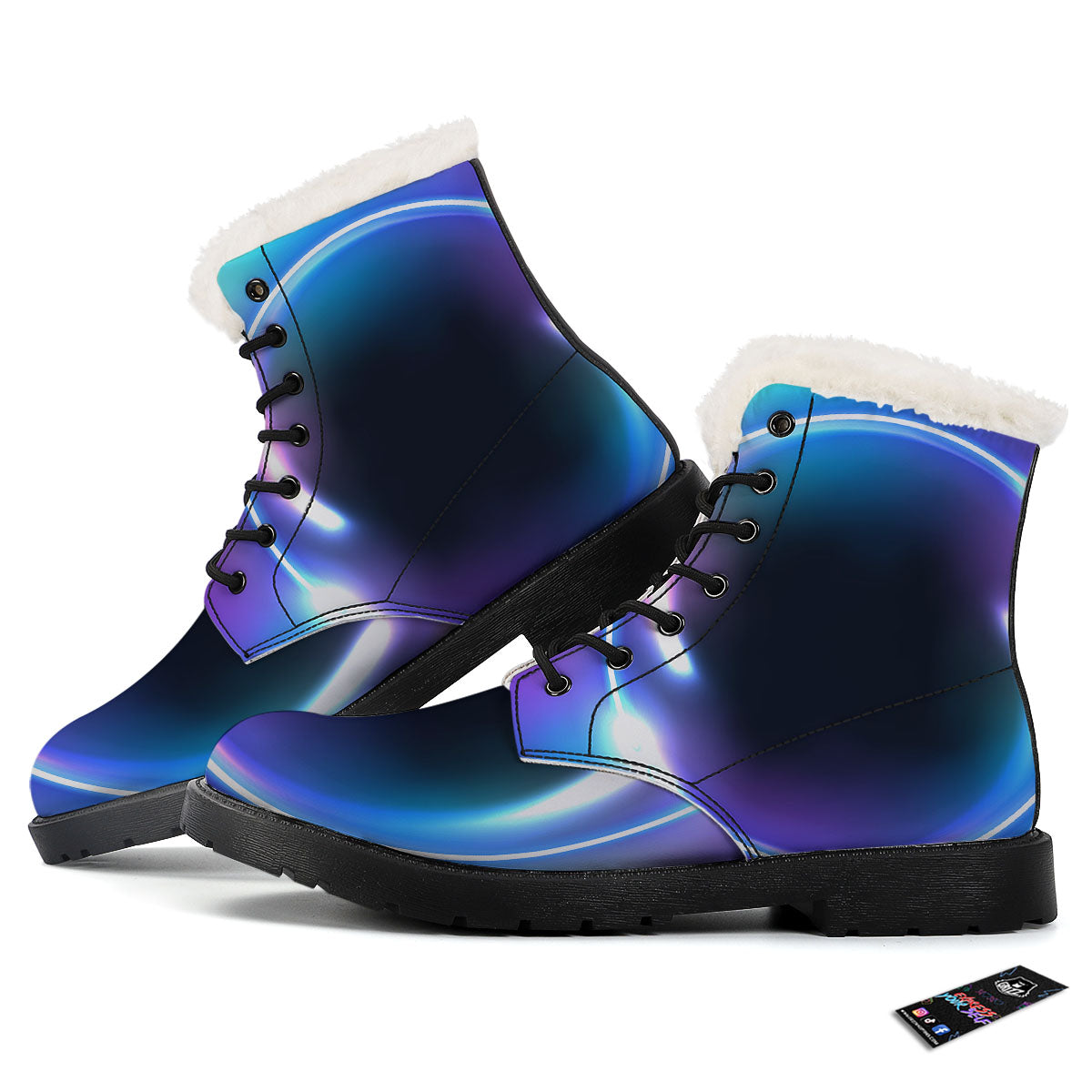 Bubble Rave Print Winter Boots-grizzshop