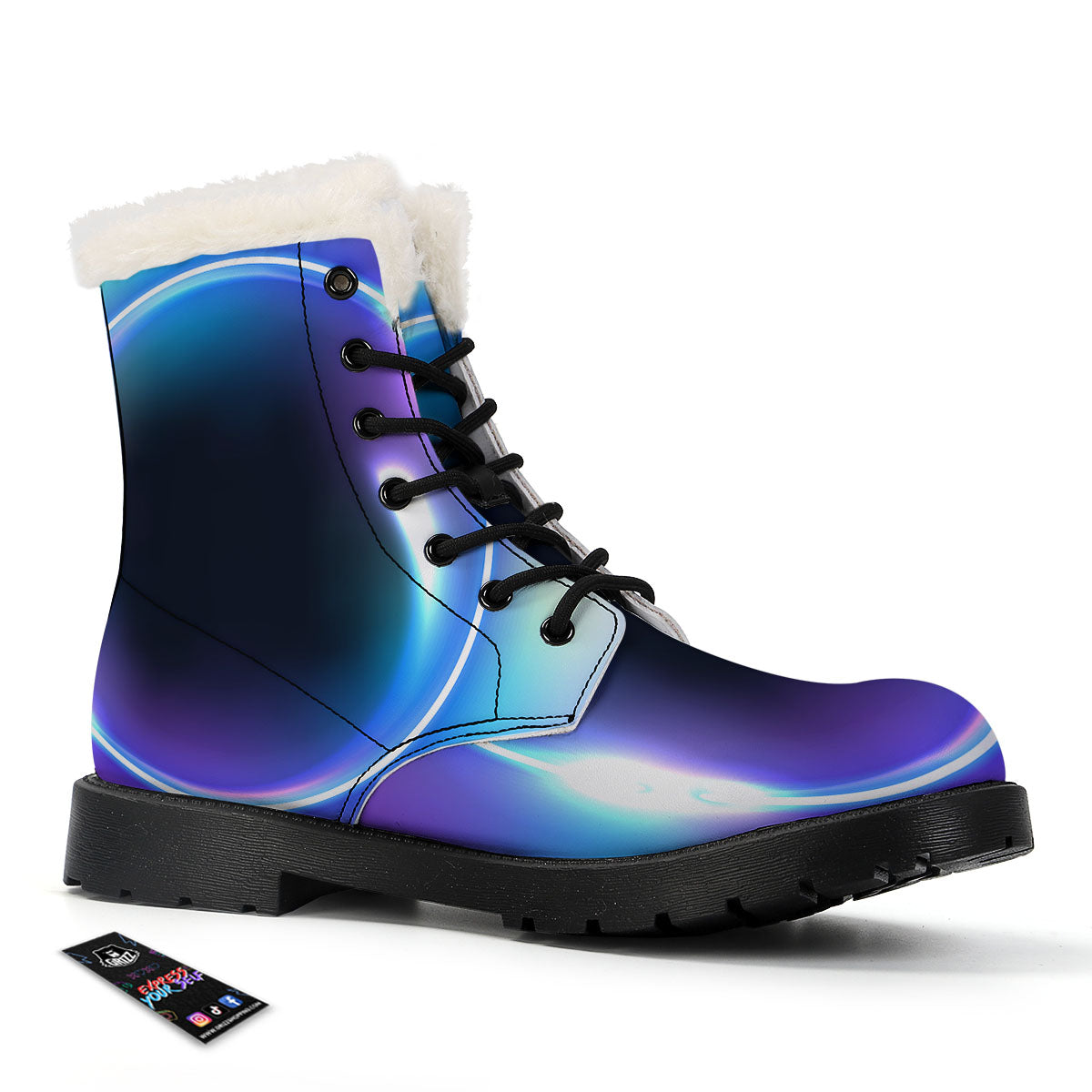 Bubble Rave Print Winter Boots-grizzshop