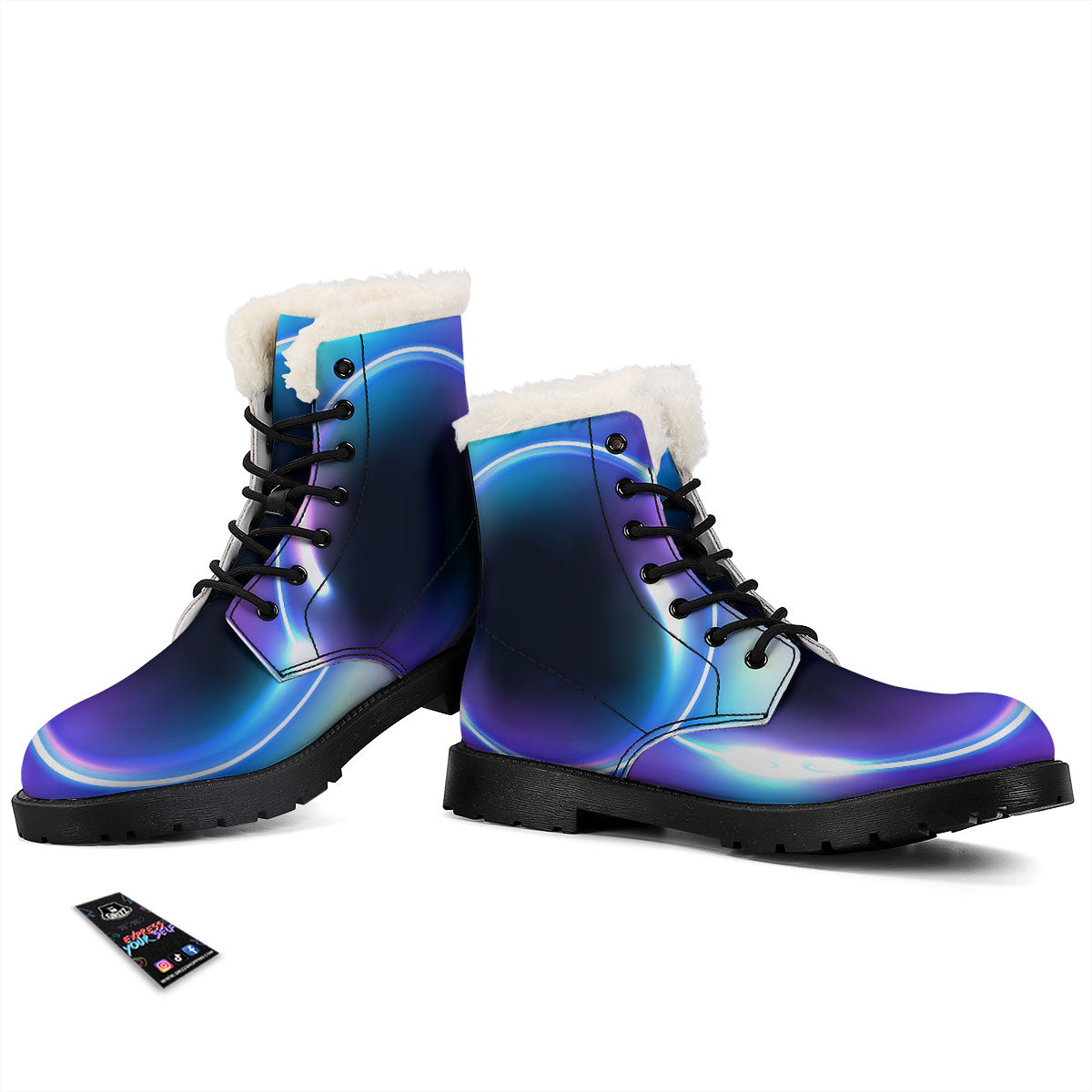 Bubble Rave Print Winter Boots-grizzshop
