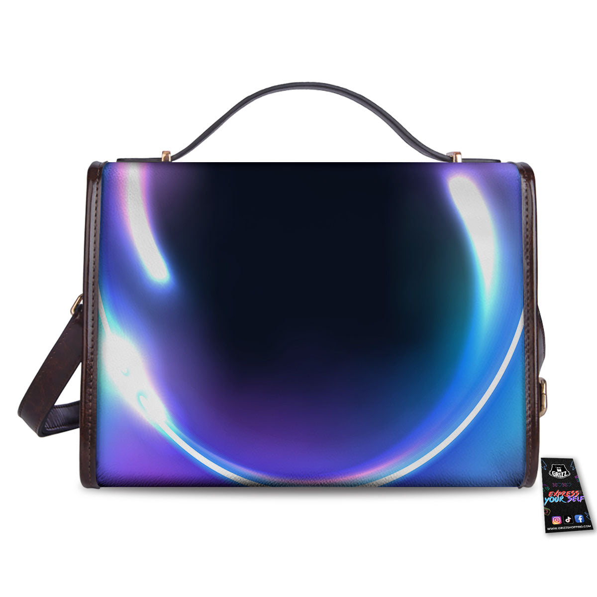 Bubble Rave Print Women's Satchel Bag-grizzshop