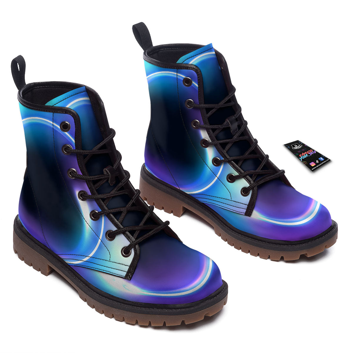 Bubble Rave Print Work Boots-grizzshop