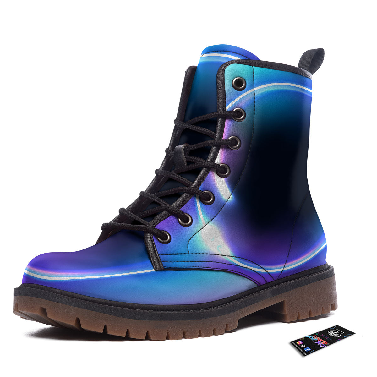 Bubble Rave Print Work Boots-grizzshop