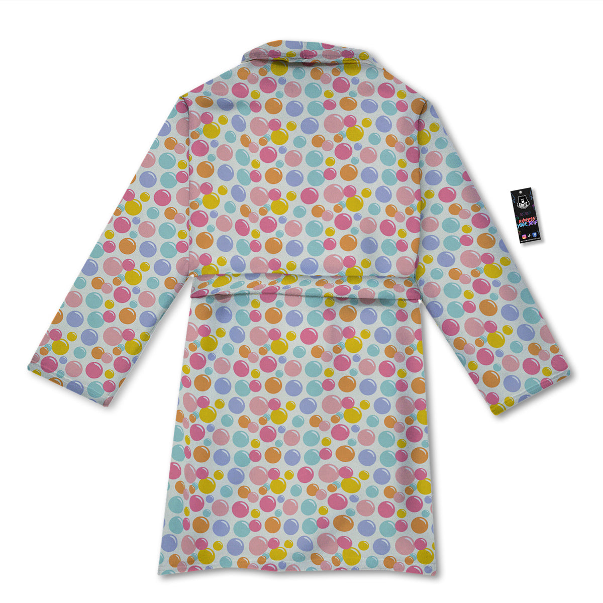 Bubble Soap Colorful Print Bathrobe-grizzshop