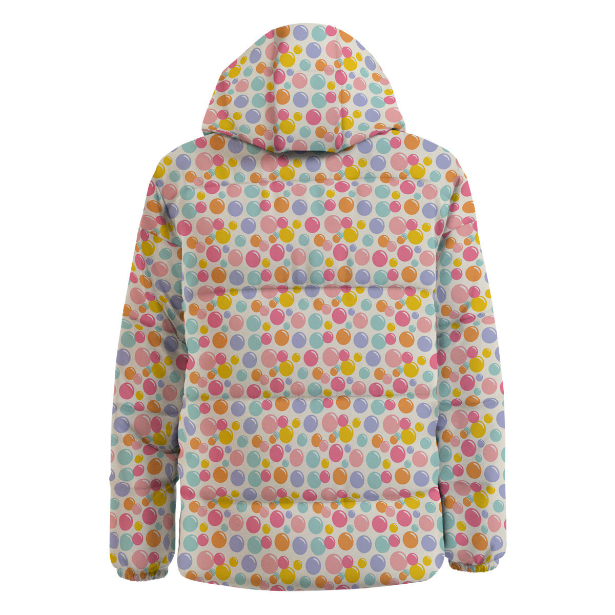 Bubble Soap Colorful Print Down Jacket-grizzshop