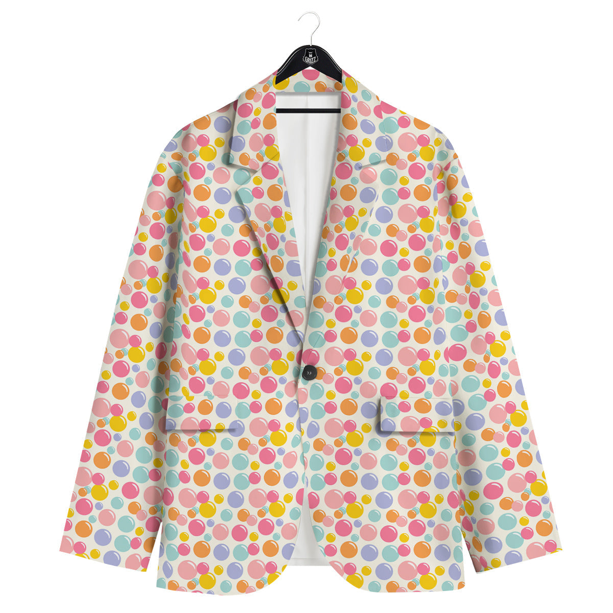 Bubble Soap Colorful Print Men's Sport Coat-grizzshop
