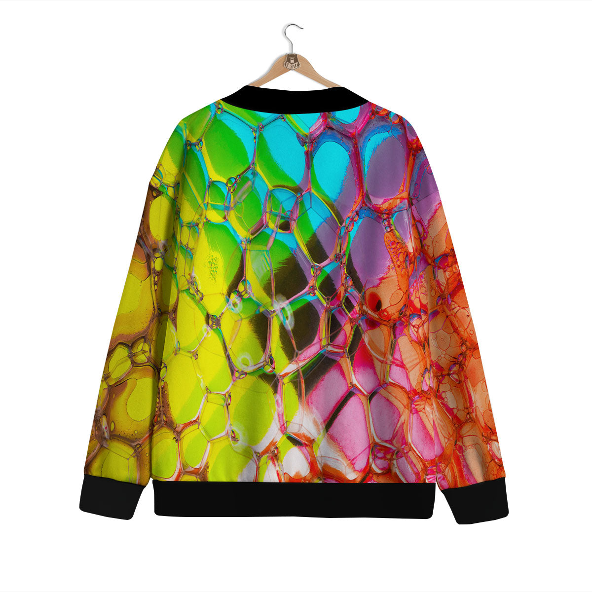 Bubble Soap Psychedelic Print Cardigan-grizzshop