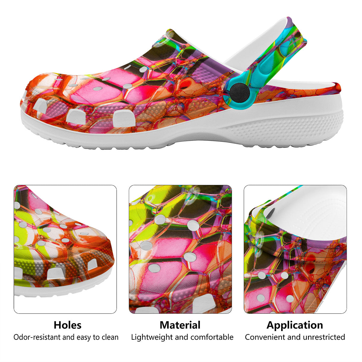 Bubble Soap Psychedelic Print Clog-grizzshop