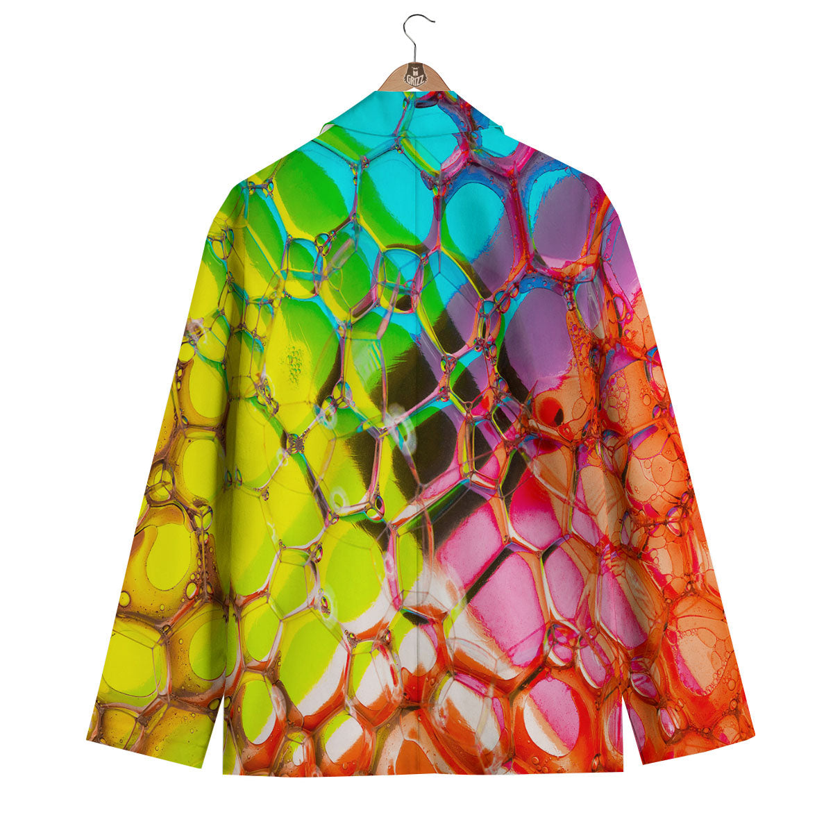 Bubble Soap Psychedelic Print Men's Blazer-grizzshop