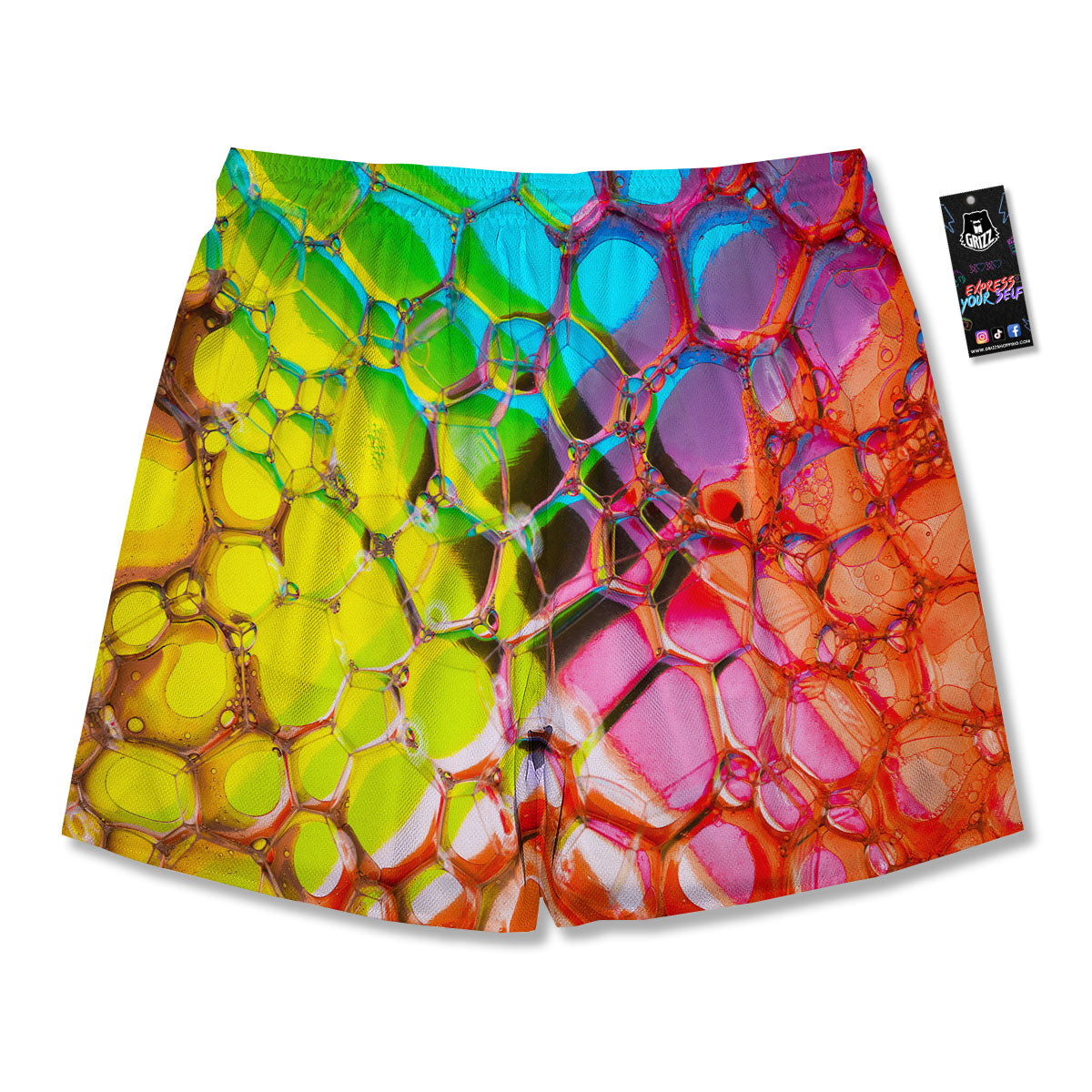 Bubble Soap Psychedelic Print Men's Running Shorts-grizzshop