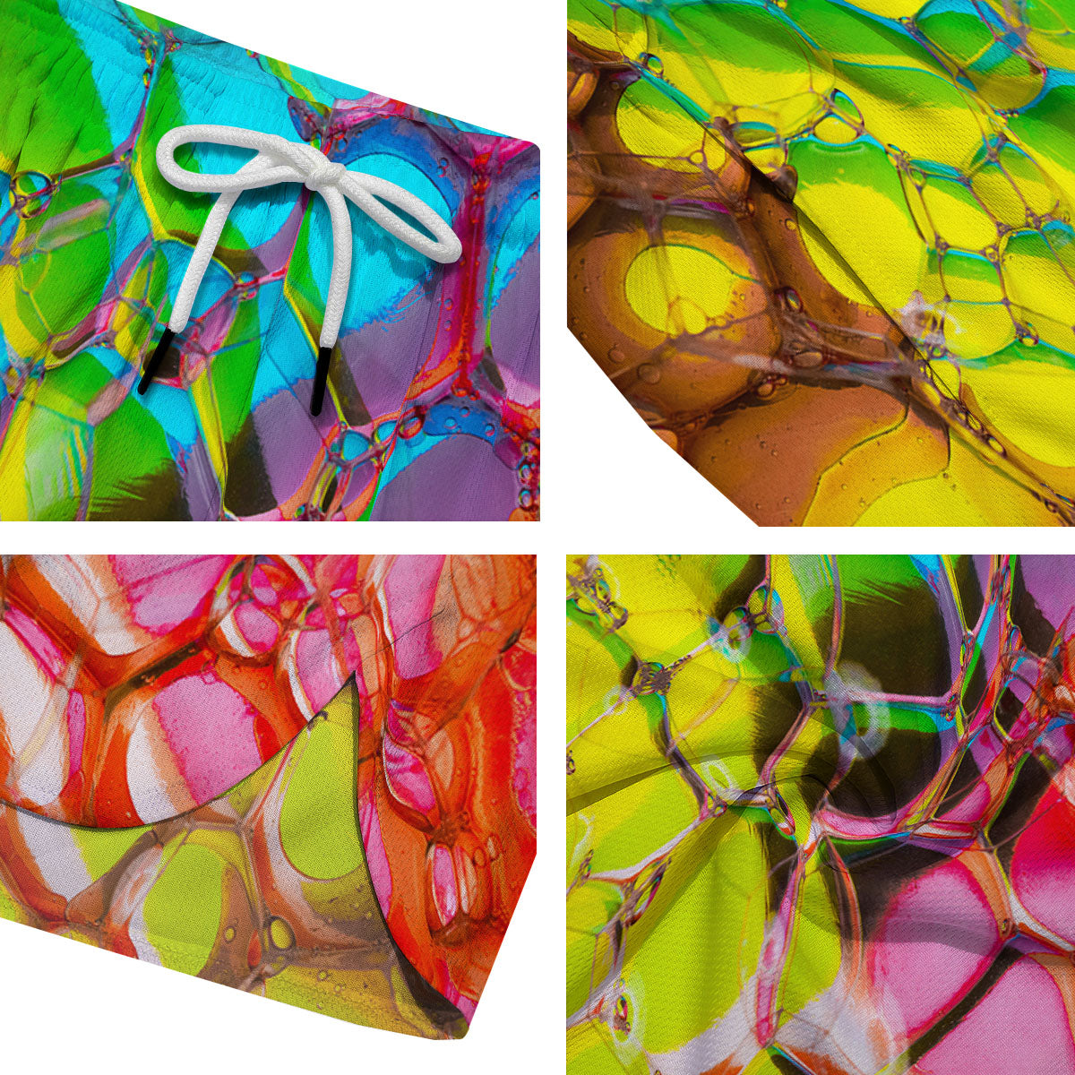 Bubble Soap Psychedelic Print Men's Running Shorts-grizzshop