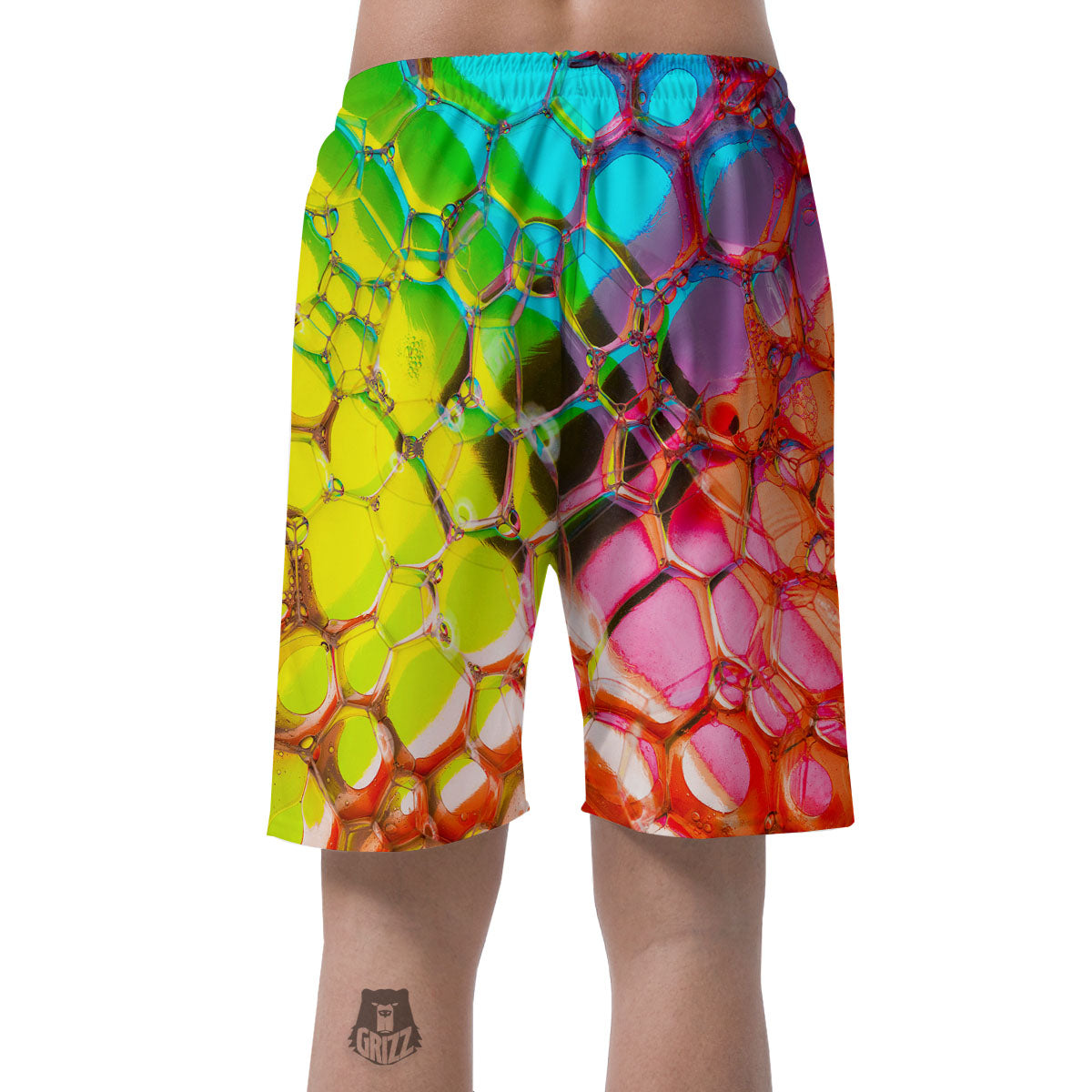 Bubble Soap Psychedelic Print Men's Shorts-grizzshop