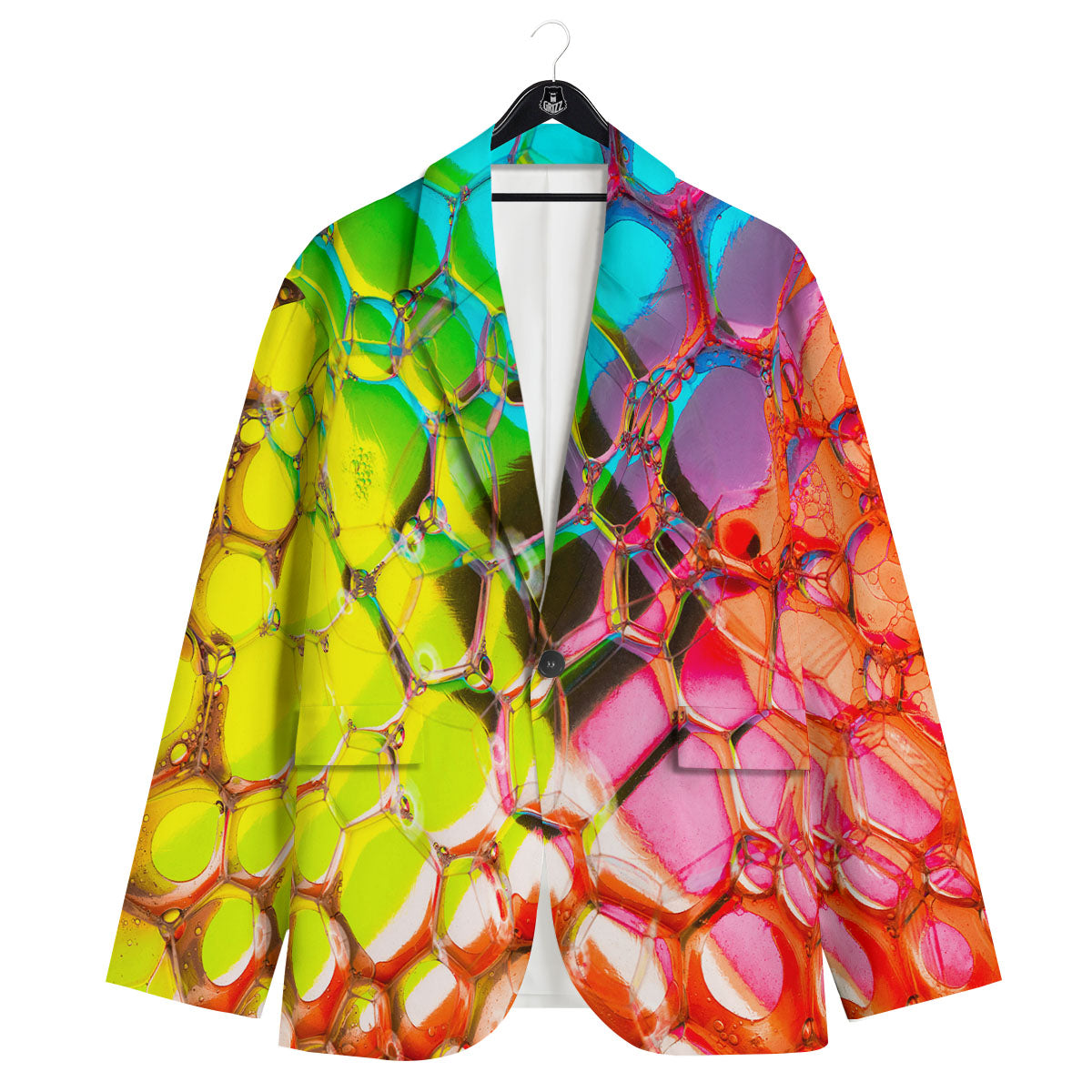 Bubble Soap Psychedelic Print Men's Sport Coat-grizzshop