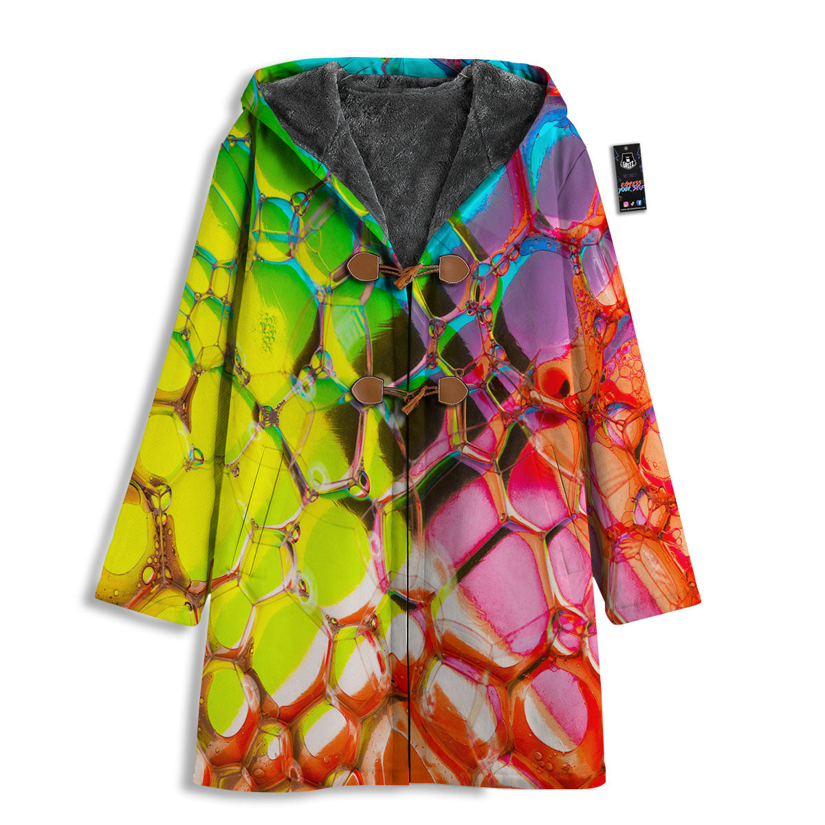 Bubble Soap Psychedelic Print Men's Windbreaker Jacket-grizzshop
