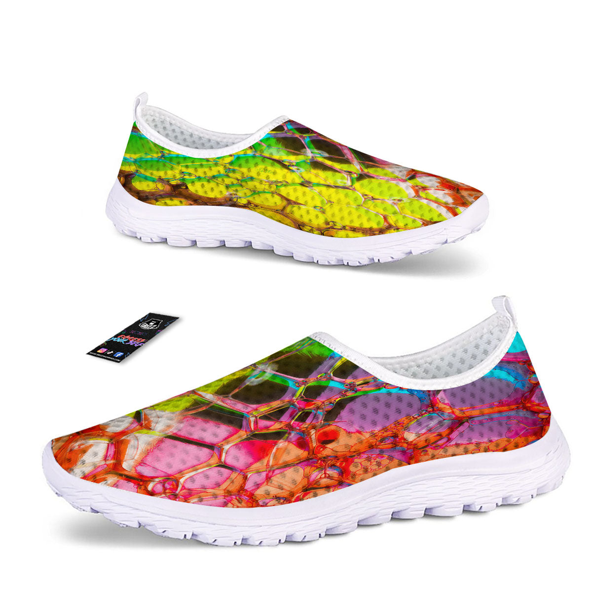 Bubble Soap Psychedelic Print Nurse Shoes-grizzshop