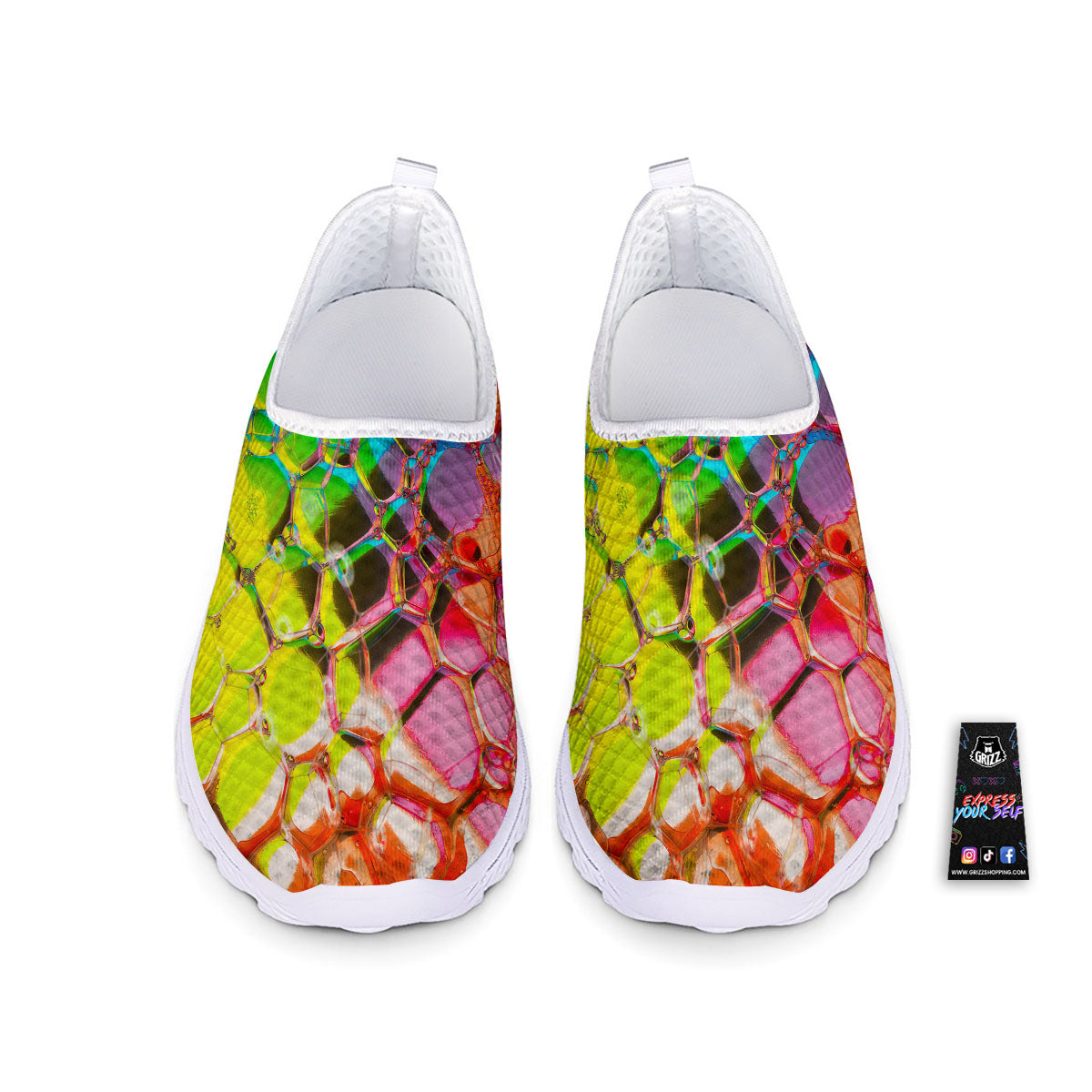 Bubble Soap Psychedelic Print Nurse Shoes-grizzshop