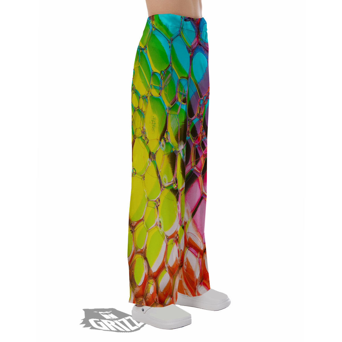 Bubble Soap Psychedelic Print Pajama Pants-grizzshop