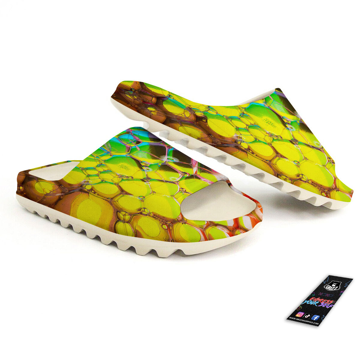 Bubble Soap Psychedelic Print Sandals-grizzshop
