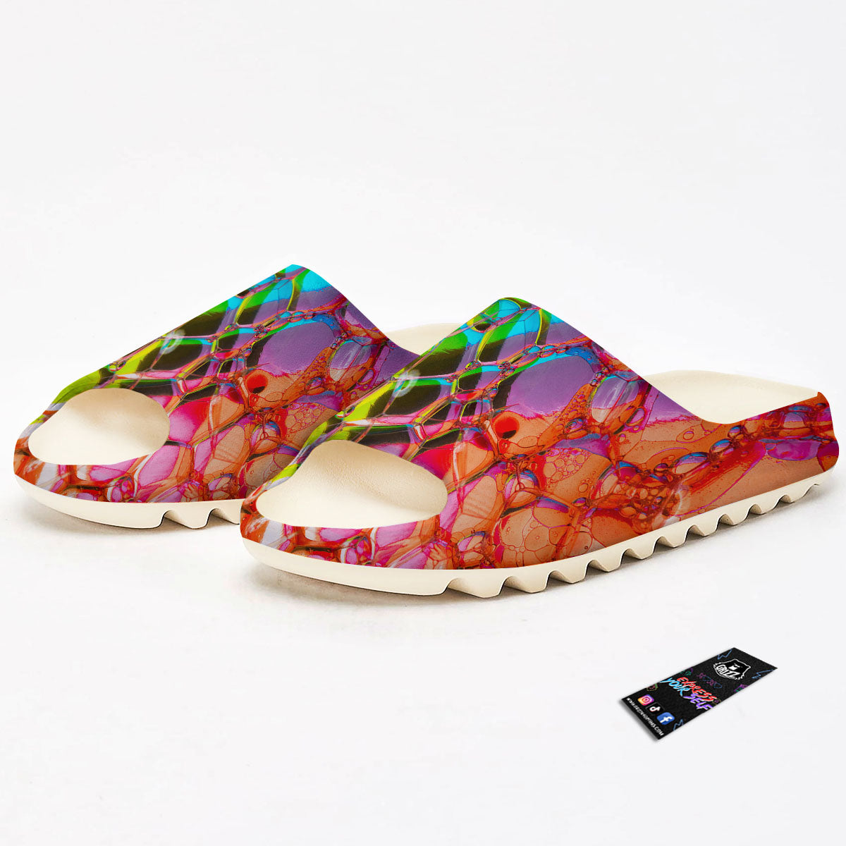 Bubble Soap Psychedelic Print Sandals-grizzshop