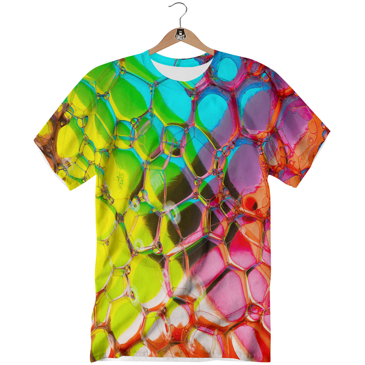 Bubble Soap Psychedelic Print T-Shirt-grizzshop