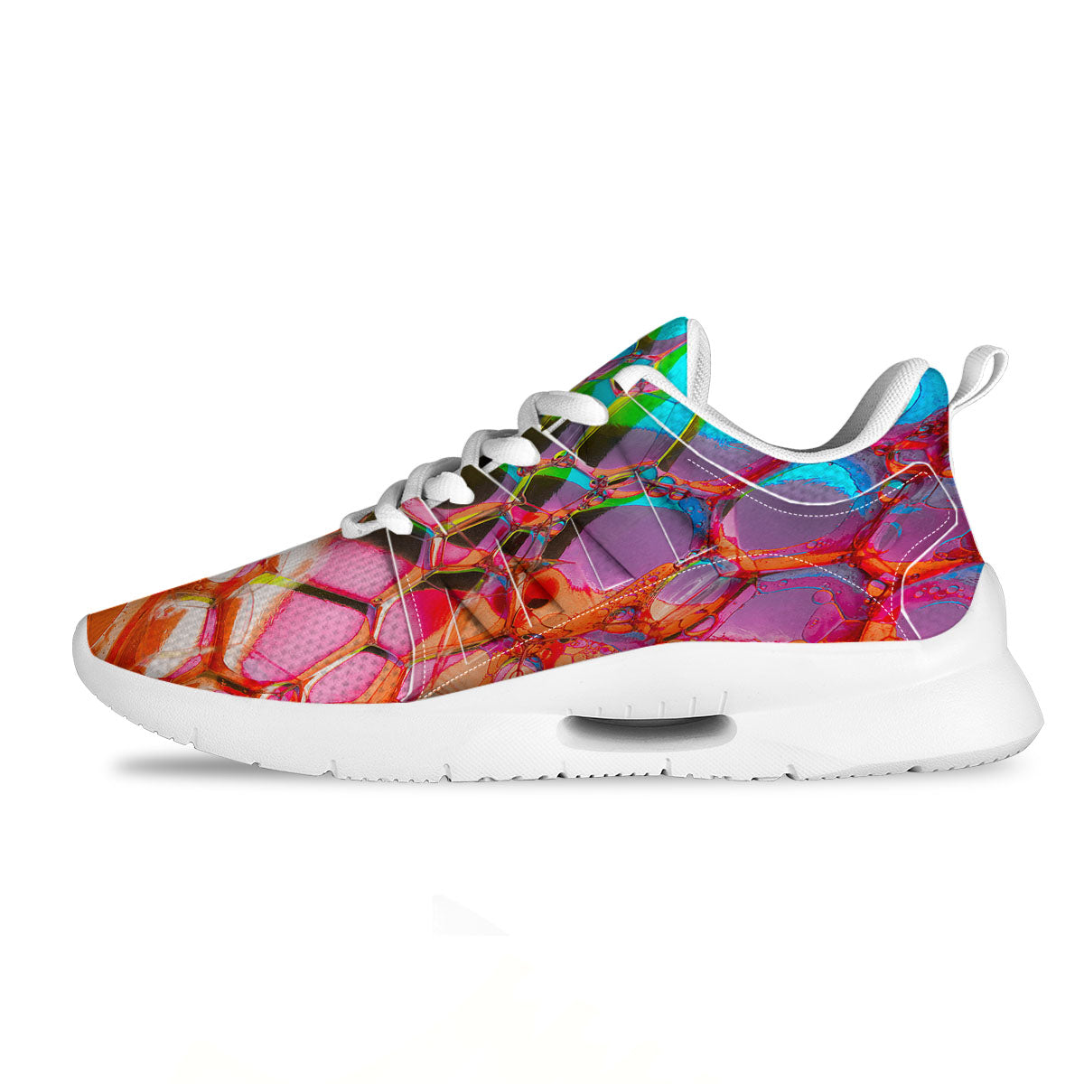 Bubble Soap Psychedelic Print Tennis Shoes-grizzshop