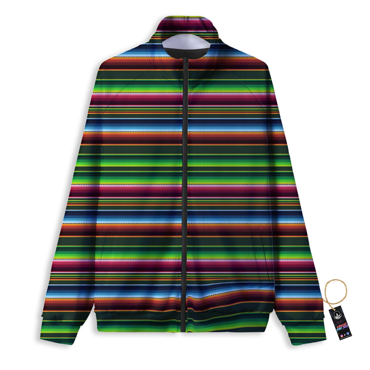 Bubble Soap Psychedelic Print Track Jacket-grizzshop