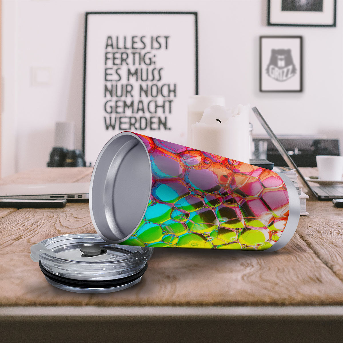 Bubble Soap Psychedelic Print Tumbler-grizzshop