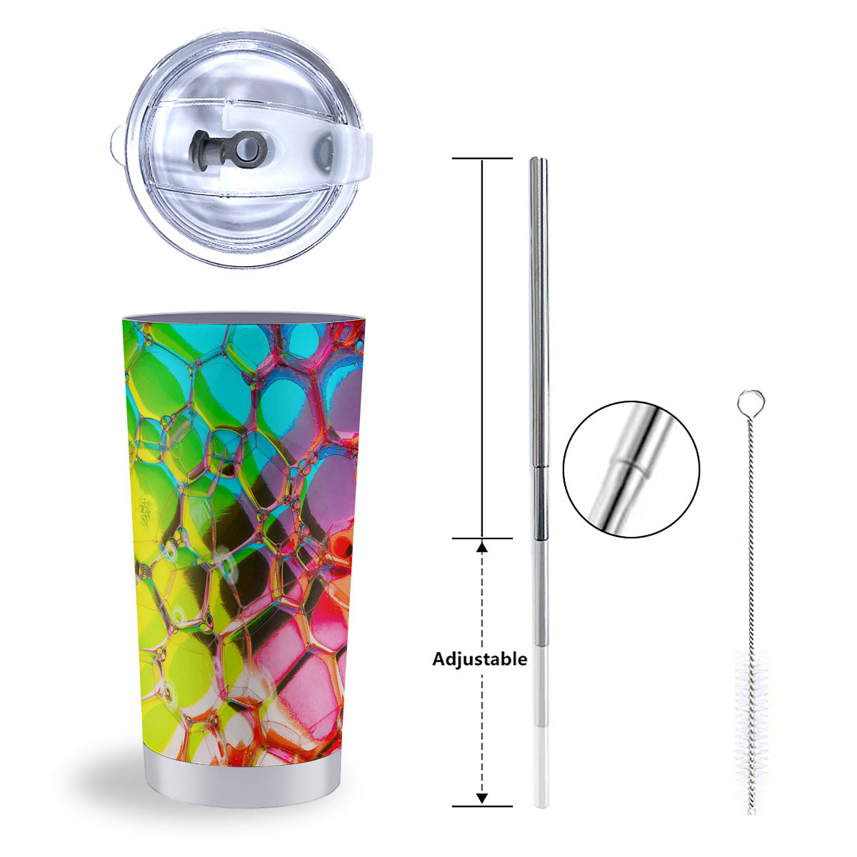 Bubble Soap Psychedelic Print Tumbler-grizzshop