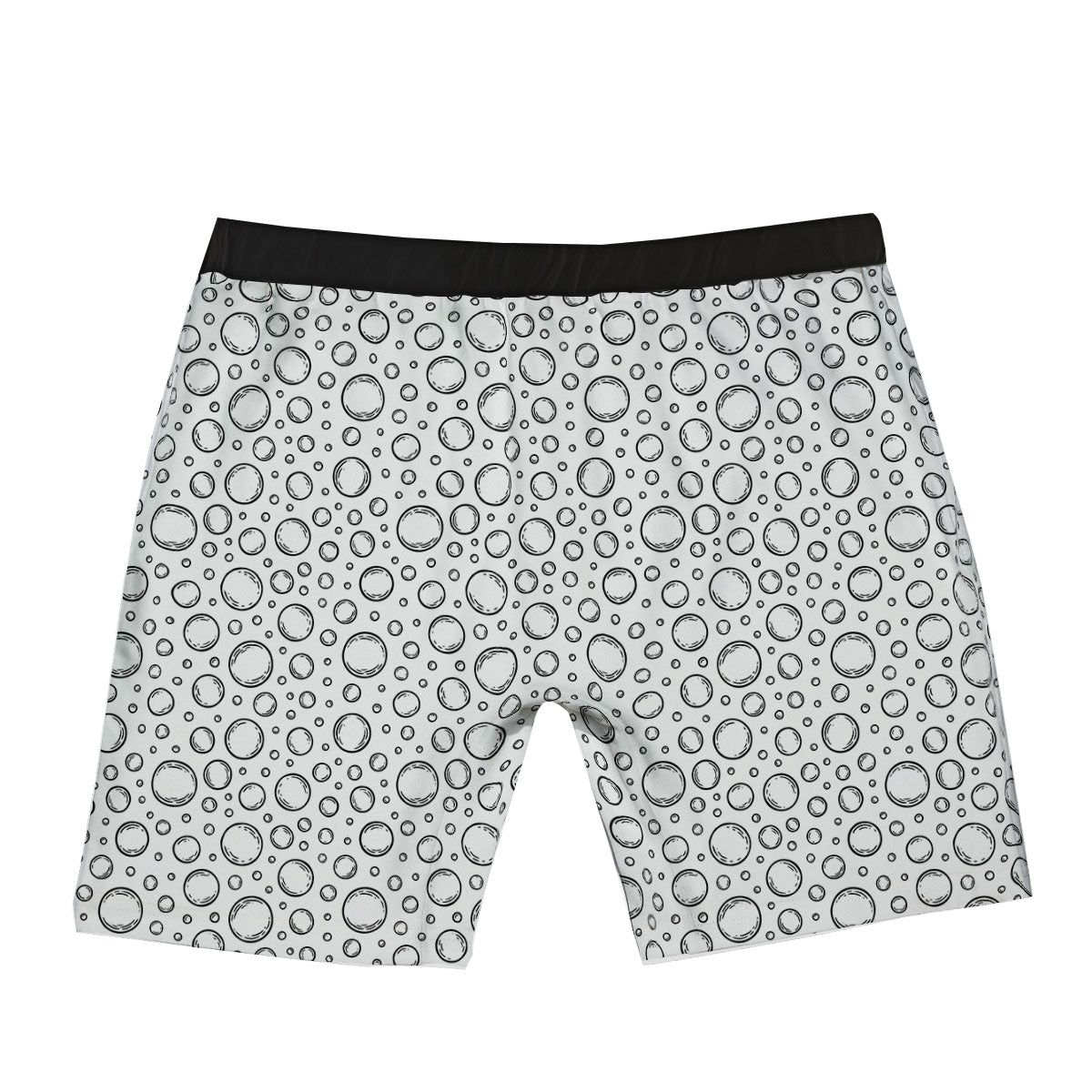 Bubble White And Black Print Pattern Boxer Briefs-grizzshop