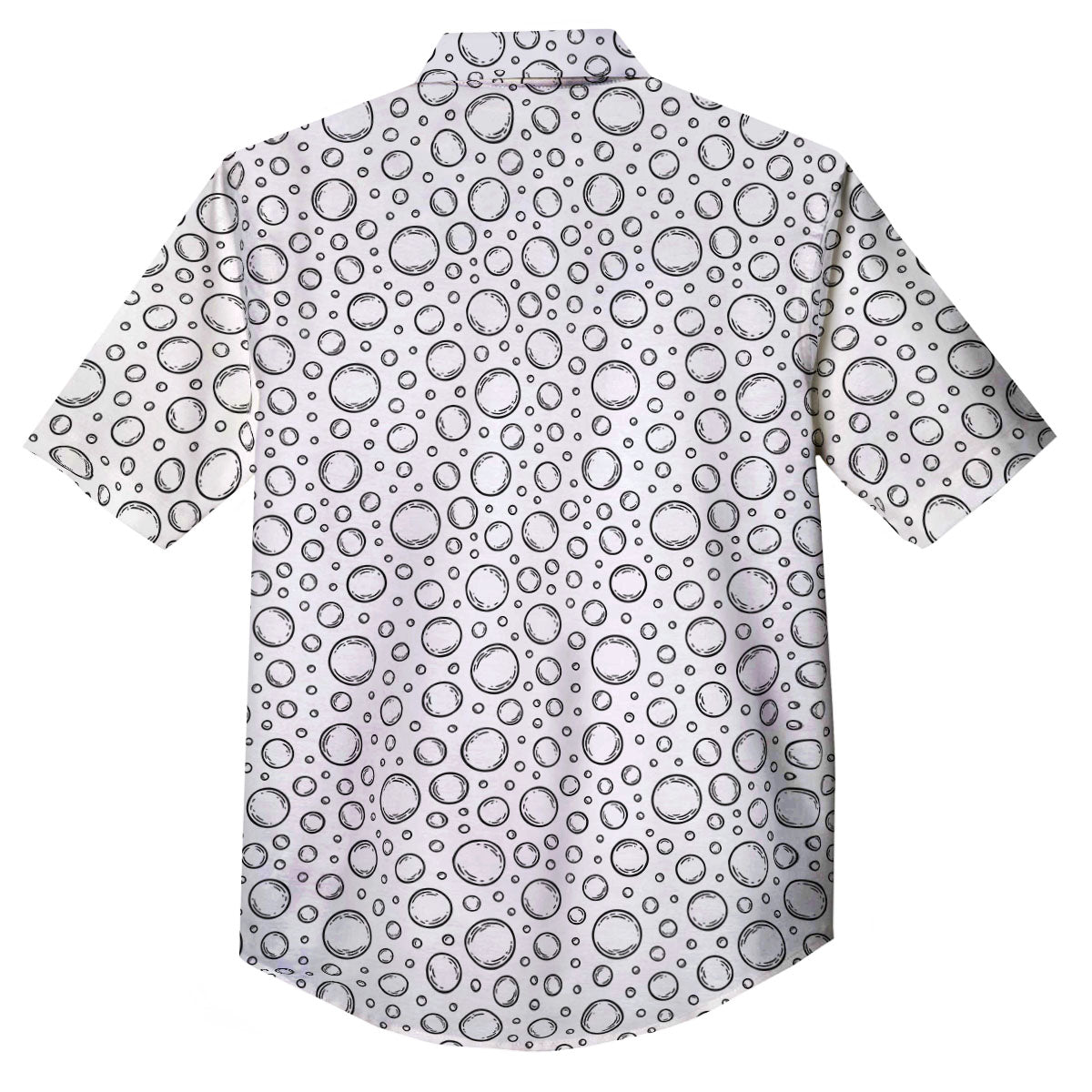 Bubble White And Black Print Pattern Button Up Shirt-grizzshop