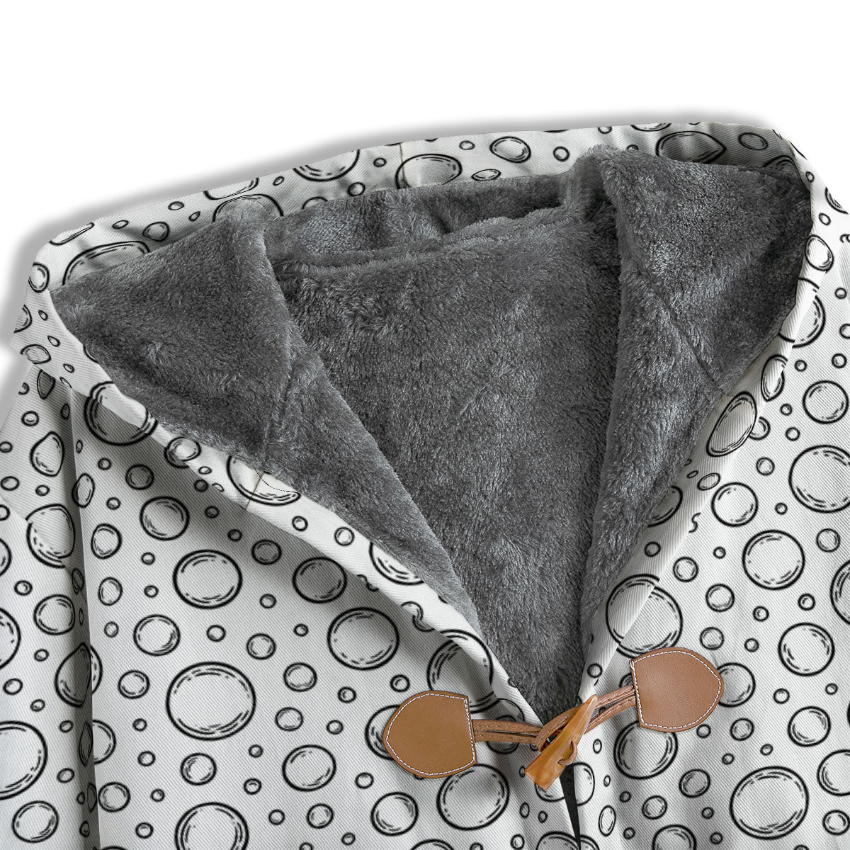 Bubble White And Black Print Pattern Men's Windbreaker Jacket-grizzshop