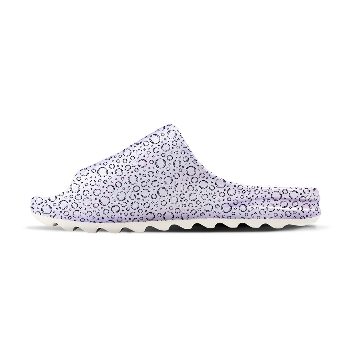 Bubble White And Black Print Pattern Sandals-grizzshop