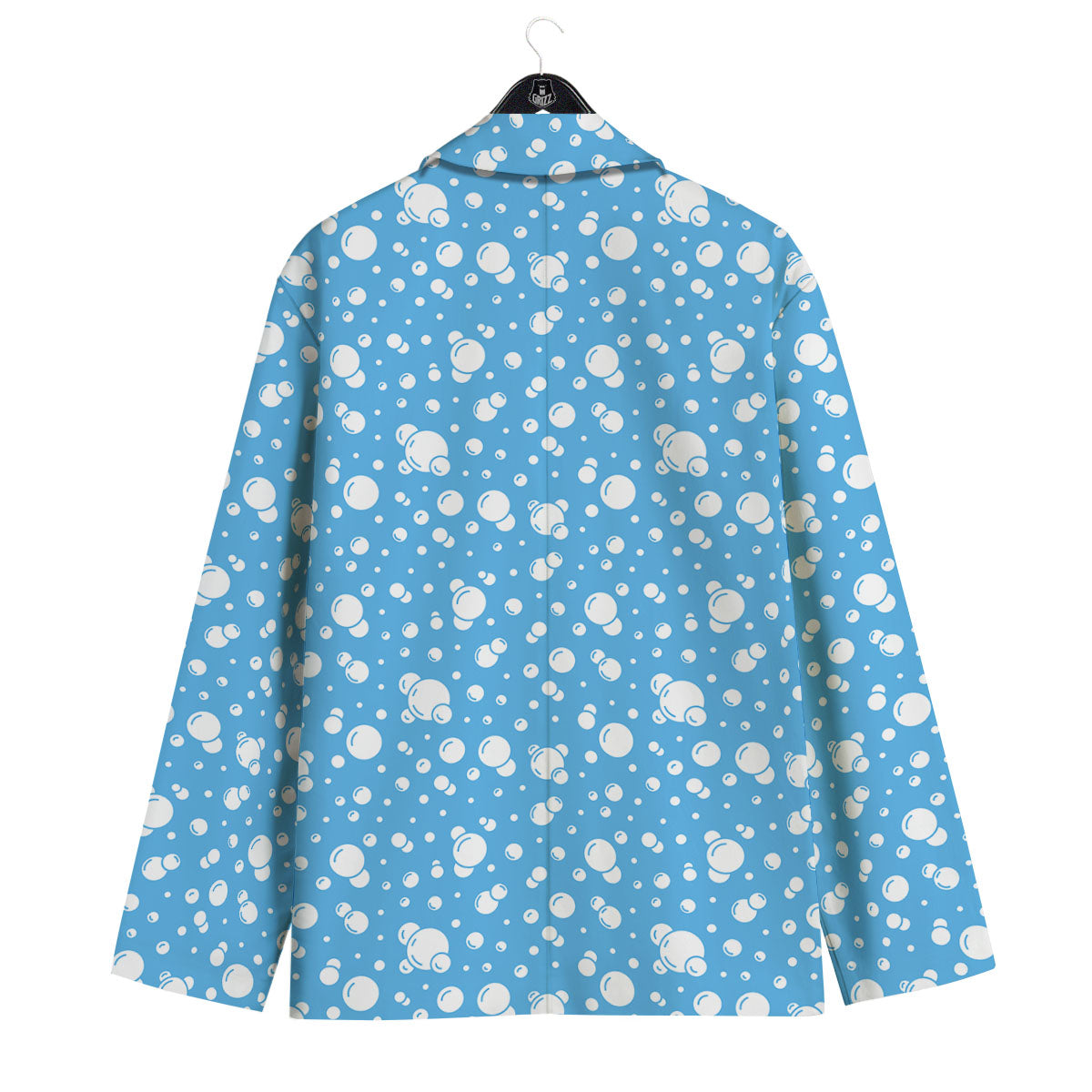 Bubble White And Blue Print Pattern Men's Sport Coat-grizzshop