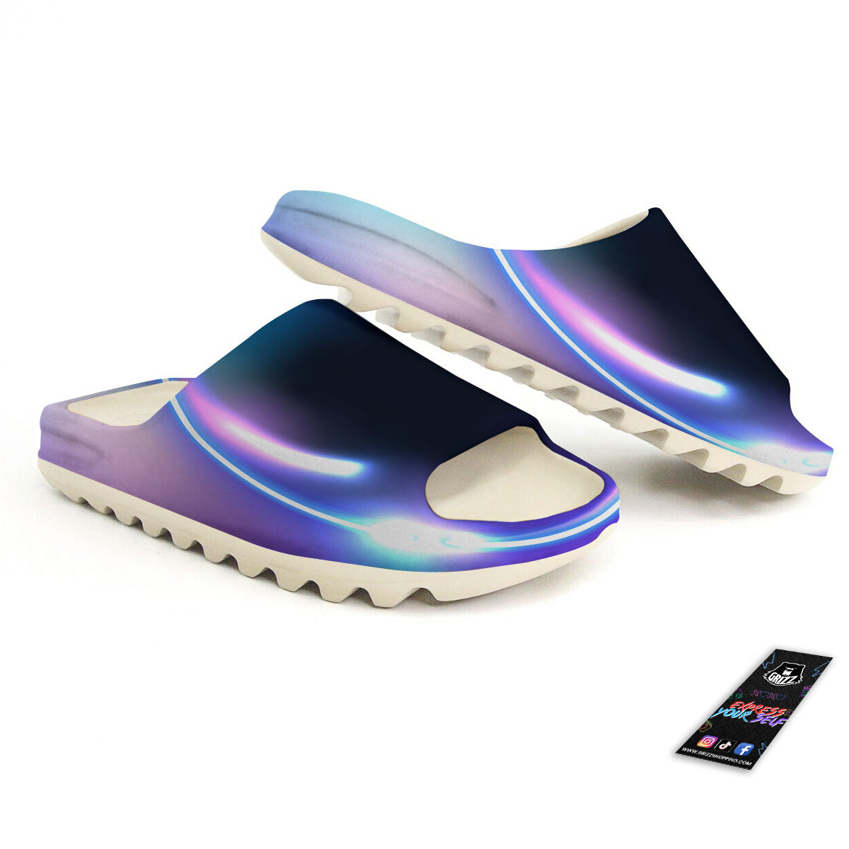 Bubble Rave Print Sandals-grizzshop