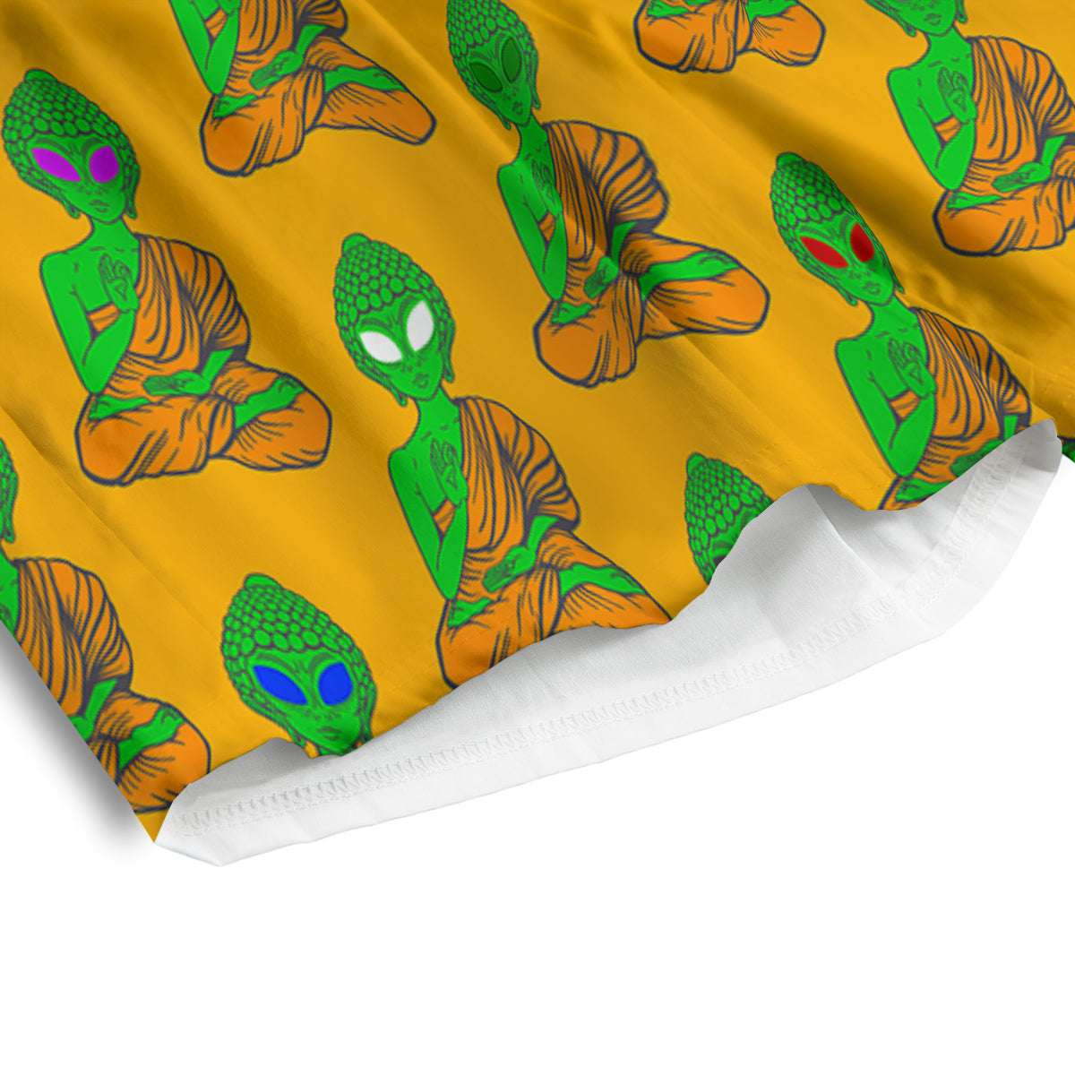 Buddha Alien Psychedelic Print Pattern Men's Athletic Shorts