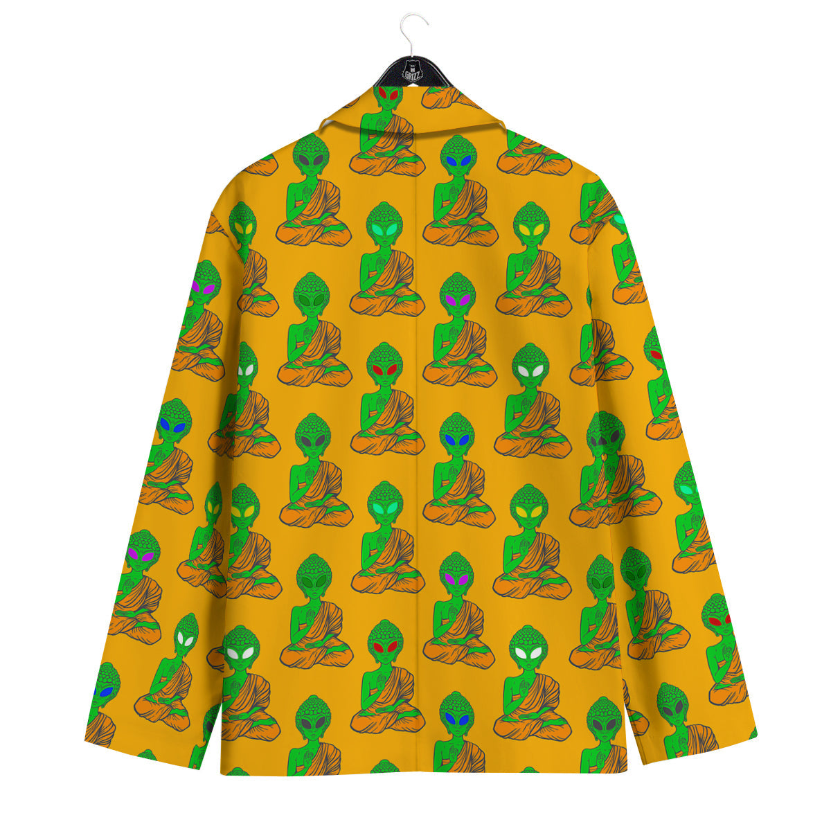 Buddha Alien Psychedelic Print Pattern Men's Sport Coat-grizzshop