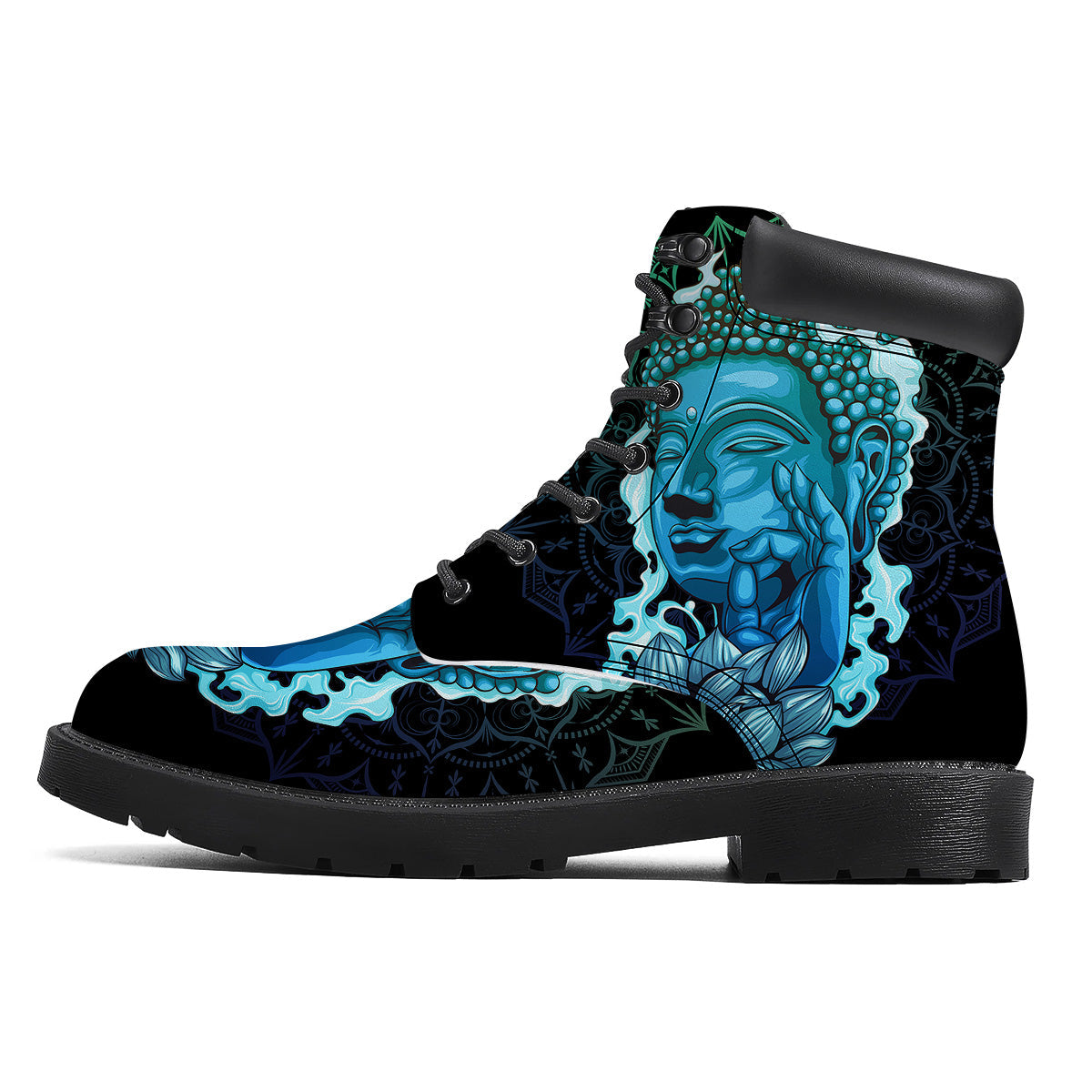 Buddha Blue Print Boots-grizzshop