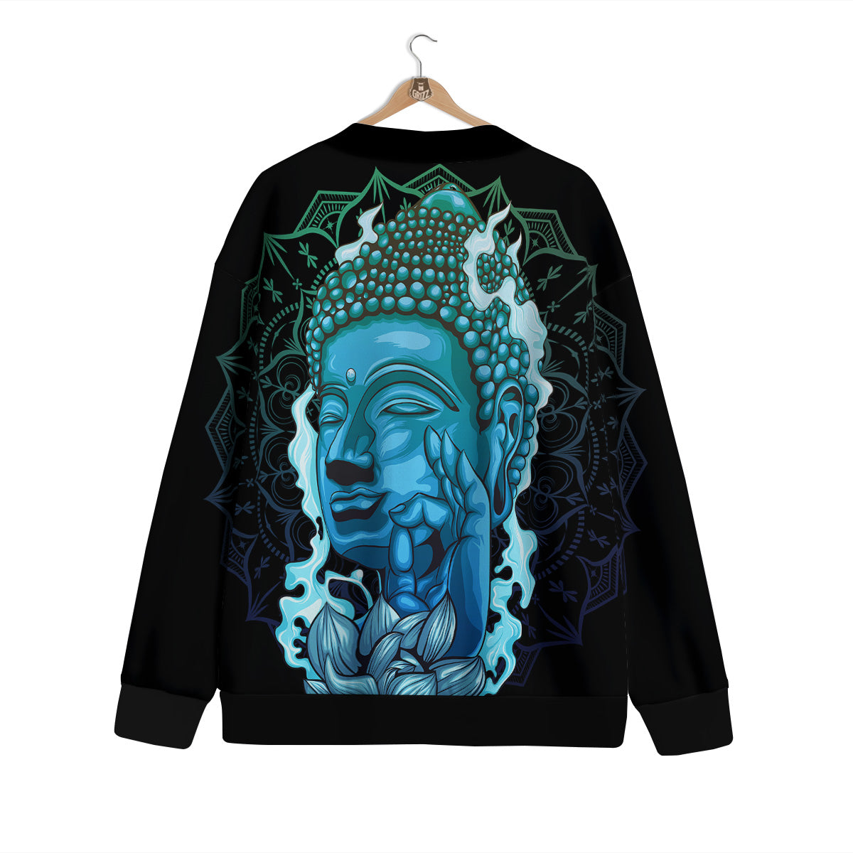 Buddha Blue Print Cardigan-grizzshop