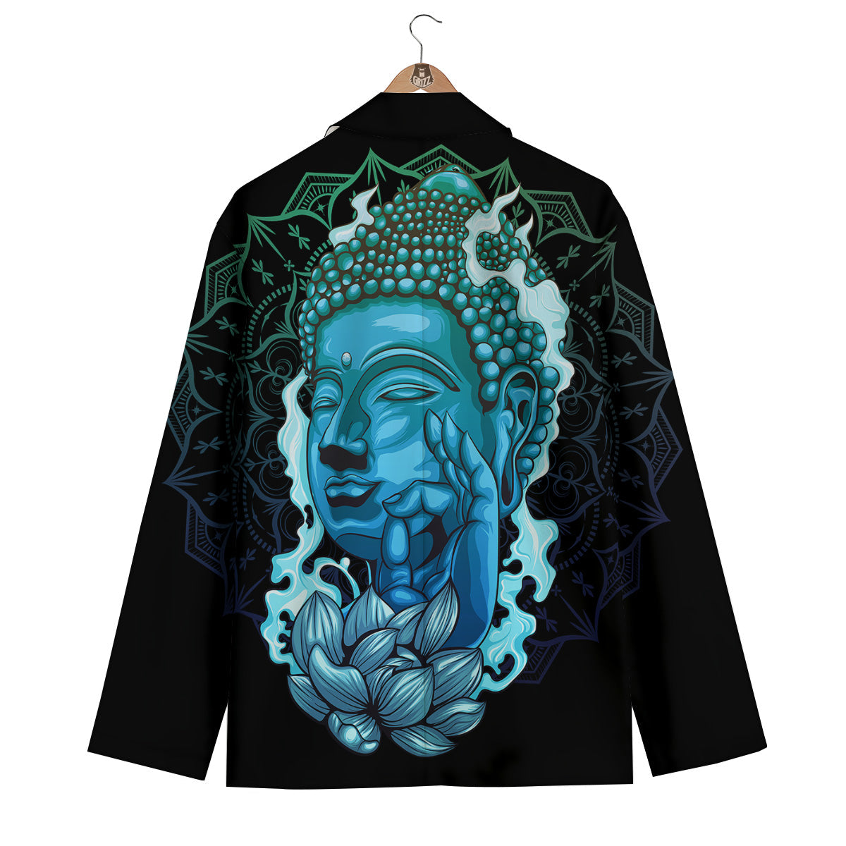 Buddha Blue Print Men's Blazer-grizzshop