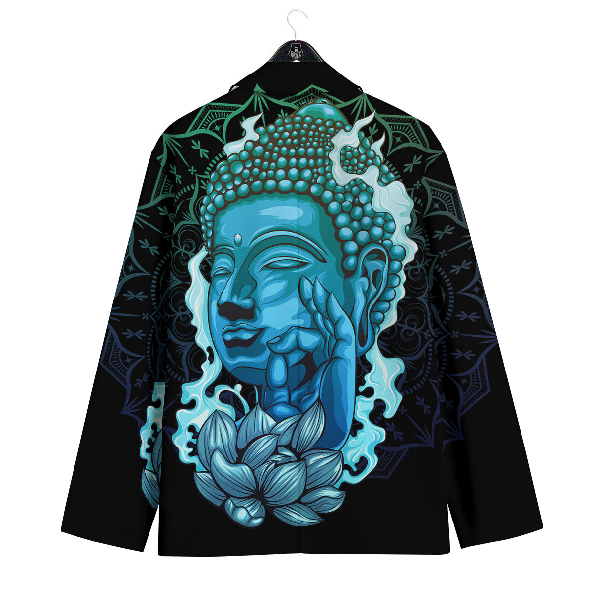 Buddha Blue Print Men's Sport Coat-grizzshop