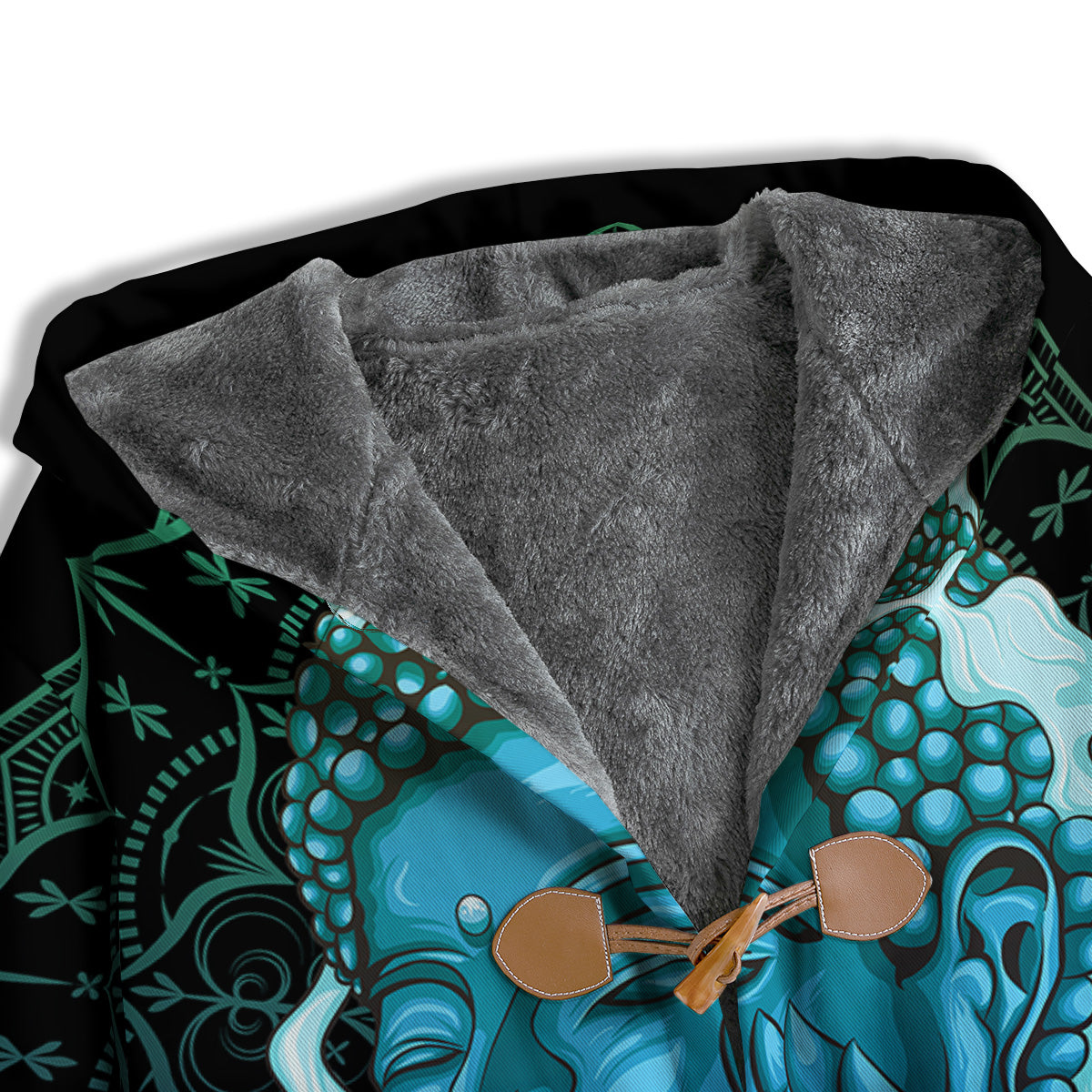 Buddha Blue Print Men's Windbreaker Jacket-grizzshop