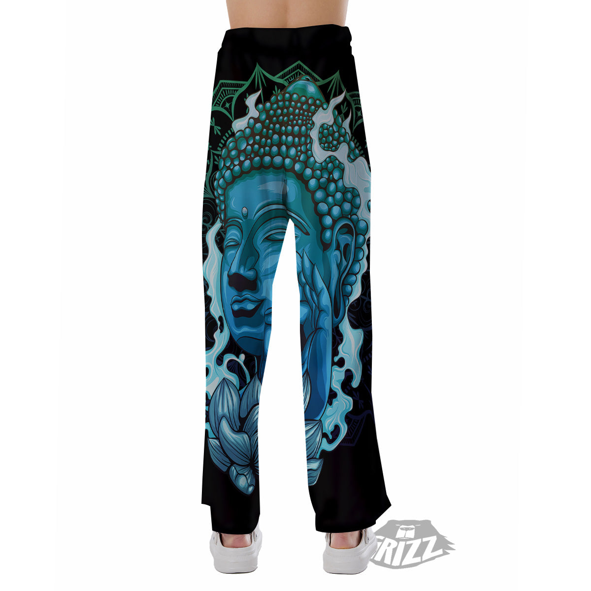 Buddha Blue Print Pajama Pants-grizzshop