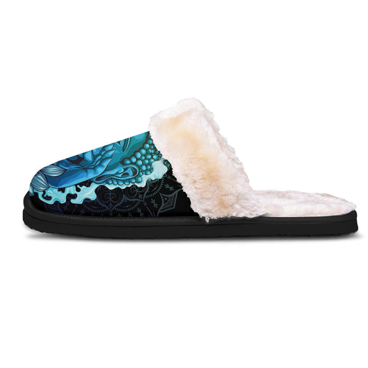 Buddha Blue Print Slippers-grizzshop