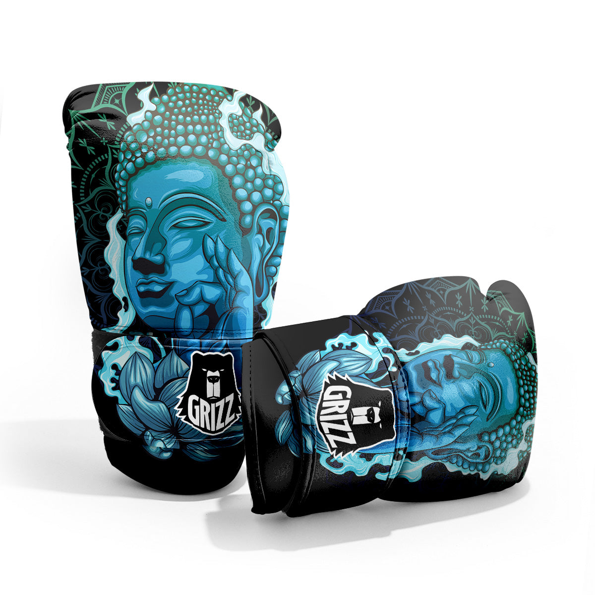 Buddha Blue Print Pro Boxing Glove