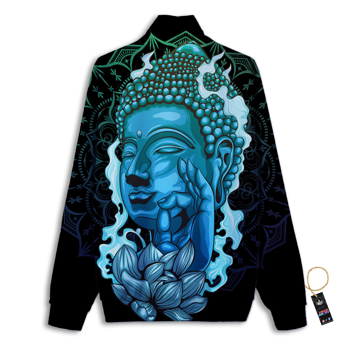 Buddha Blue Print Track Jacket-grizzshop